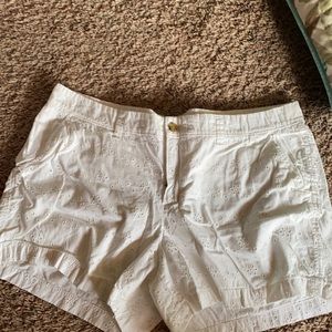 Old Navy white linen shorts